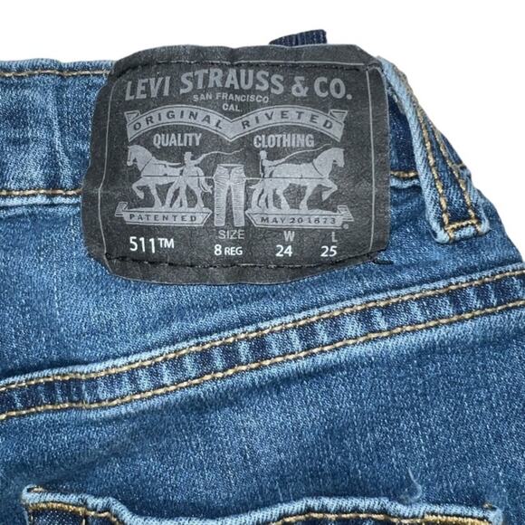 Levi’s Youth 511 Slim Medium Rinse Jeans Boys Size 8 - Picture 5 of 5